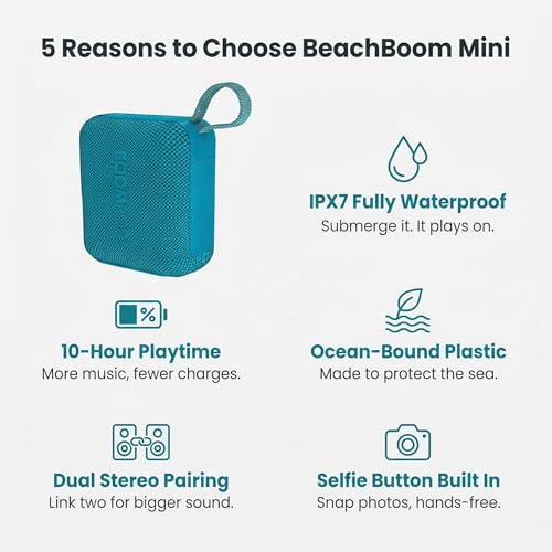 Mini enceinte Boompods Beachboom antichoc pour écouter partout sans risque