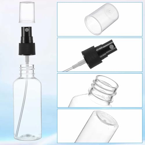 36 Pcs Black Plastic Spray Bottle 4oz (120ml) & 2oz (60ml) Small Clear Empty Fine Mist Mini Travel Spritz Bottle Set, Little Refillable Spray Liquid Containers for Water Perfume Hair Mist3
