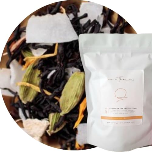 Swahili Tea - Kenyan Black Tea, Coconut & Tanzanian Spices - 50g - Inspired by Swahili Culture - Spiced Chai - Gourmet Gift Idea