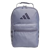 adidas Santiago Lunch Bag Cooler for Women and Men, Insulated Food Container Box with Mesh Pocket, Silver Violet Purple/Preloved Violet/3.0, One Size