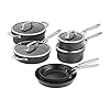 Zwilling motion nonstick hard anodized 10 piece cookware set in grey dutch oven fry pan saucepan  urban country home decor
