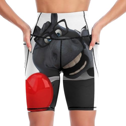 Legging court femmes Âne Mignon | Short de sport taille haute taille S