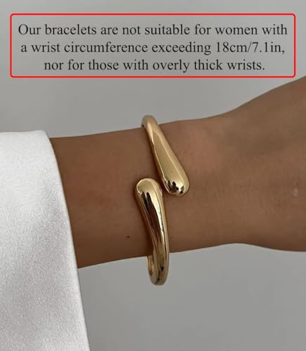 CASDAN 4Pcs Chunky Gold Bangle Bracelets for Women Twisted Hinged Stackable Bangles Set Trendy Wide Wrist Cuff Bracelet Stack Jewelry Gift2