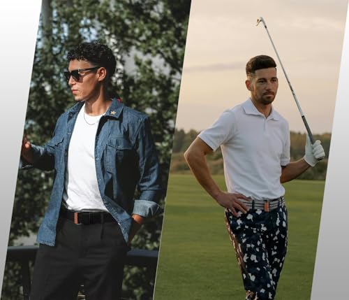 1PC Elastic Reversible Belts for Men, Adjustable Braided Mens Stretch Belt, Ideal Gift for Golf, Casual, Dress3