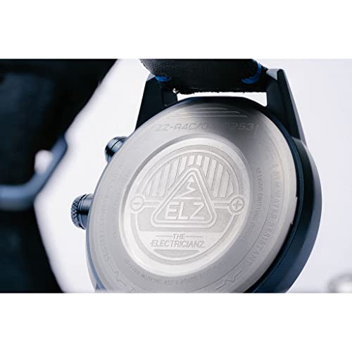 The Electricianz The Blue Z Analog Monochrome Men's Wristwatch - 45Mm Miyota Quartz Movement Anti-Reflective Glass With 4X Led Blue Light Function And Water Resistant- Blue Leather Strap #TOP5