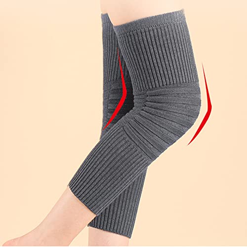 Image of Cashmere Wool Knee Brace Pads Unisex Winter Warm Thermal Knee Warmers Sleeve Soft Leg Warmers
