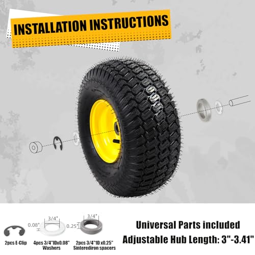 Neumáticos 15x6.00-6 MZREXN de 4 capas para tractor John Deere 3