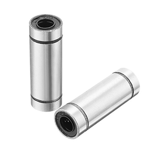 uxcell 2pcs LM6LUU 6x12x35mm Double Side Rubber Seal Linear Motion Ball Bearing Bushing