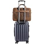 Leather briefcase 18 Inch Laptop Messenger Bags for Men and Women Best Office briefcase Satchel Bag - Image 2