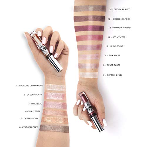 Luxvisage Long Lasting Highly Pigmented Metallic Liquid Eyeshadow Metal Hype, Color 1 Sparkling Champagne #TOP5