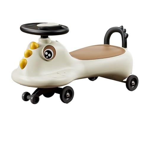 タンブルバイク スムーズな車輪と収納シートを備えた乗用プッシュカー、ワニのロッキングスライド玩具、屋内屋外用 スイングバイク(Grey,Normal wheel)
