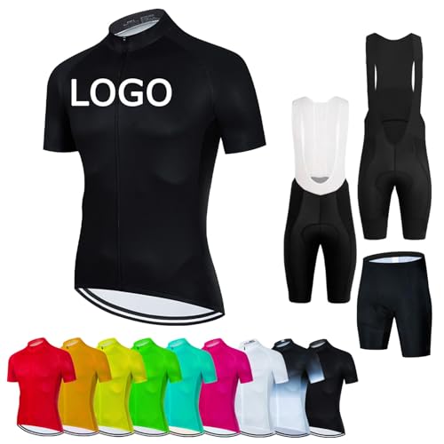 COITROZR Personalisiertes Fahrradtrikot Individuelles Kurzarm Rennradtrikots MTB Bekleidung für Herren mit Schneller Trocknung mit Team Namen Logo Radtrikot Selber Gestalten(I)