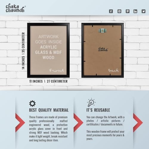 Image of Chaka Chaundh - Gulab jamun Quotes Frames - methai Quotes with Frames - sweet Quotess Wall Frames - dessert Quotess for Poster Decor - (14 X 11 Inches)