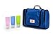 Pick-A-Pack Toiletry Cosmetic Bag-Waterproof Hanging Travel Toiletries Bag W/ Handle+ Travel Bottles Set-Travel In Top Convenience & Organization Of Your Essentials (Dark Blue)