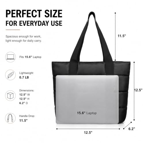 Bolso Tote Acolchado Ligero para Mujer miniatura 2