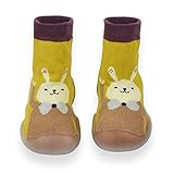 alter hase im geschäft englisch  Hinrichsen & Co. Lauflernschuhe Krabbelschuhe für Jungen und Mädchen. Hausschuhe für Baby von 9 Monaten bis 24 Monate altes Kind. (Gelb Hase, 9_Months)