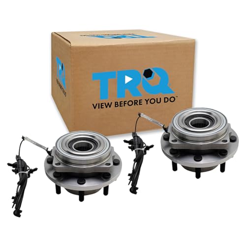 Image of TRQ 2 Piece Front Passenger Side Wheel Bearing & Hub Assembly Set 4WD Compatible with 2017-2022 Ford F-350 Super Duty