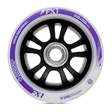 Bont FX1 Roller Skate Wheels with 688 Mini Bearings - Derby and Indoor Speed Quad Skating - Pack of 8 with bearings