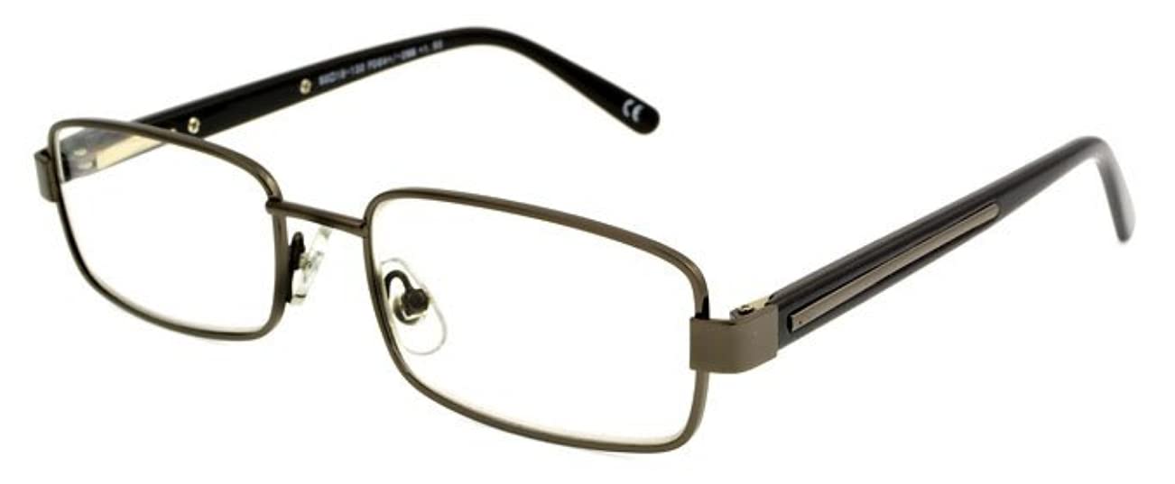 Foster Grant"Tommy" BRN Metal Readers with Soft Case +2.50