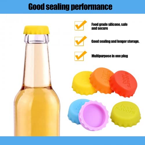 Riutilizzabili 24 Tappi Per Bottiglia In Silicone Colorati | Set Tappi Riutilizzabili Per Birra, Vino E Bevande In Vetro Set Tappi Silicone Colorati