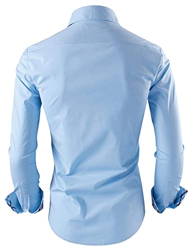 Image of Zombom Combo of Men's Solid Regular Fit Cotton Blend Full Sleeve Casual Shirts (Pack of 2)
