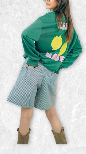 Short en coton vintage à rayures verticales : le charme décontracté - 3