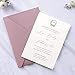 PONATIA 50 PCS/Pack A7 Envelopes, 5.25 x 7.25'' Matte Dusty Rose Envelope, Perfect 5x7 envelopes For Wedding Invitation Cards, Christmas Gift Cards Envelopes, Acrylic Invitations, Photos