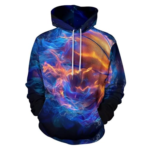Pull numerique 3D boule de feu pour vos loisirs et sport