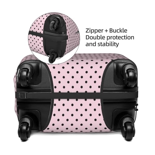 Luggage Cover Protector - Polkadots Pink Pattern Print Suitcase Covers for Luggage Fit 25-28 Inch Suitcase3