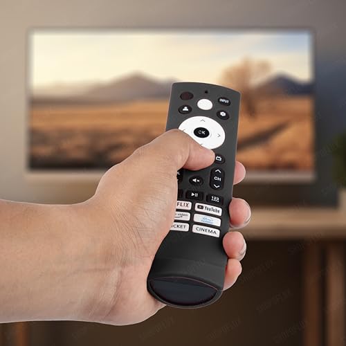 Image of Shopoflux Silicone TV Remote Cover Compatible with Hisense Smart TV Remote VU GloLED Series Tv Remote Cover (Black)