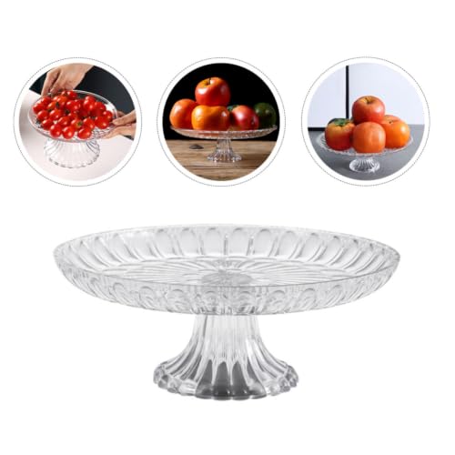 Bandeja de frutas acrílica transparente con base resistente y diseño reutilizable para fiestas 3