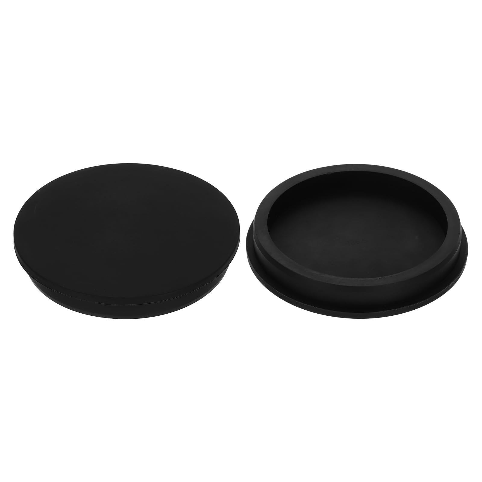 sourcing map 2Pcs Silicone Hole Plug, Waterproof Round Rubber Stoppers T-Shaped Sealing Plugs Pipe End Caps Fit 125mm/4.92" Hole for Coating Plating, Black