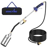 Propane Torch Weed Burner Kit,Weed Blow Torch with Storage Bag, Heavy Duty Flamethrower with Igniter & Turbo Trigger and 10 FT Hose for Weeding,Roofing, Melting Ice/Snow(33')
