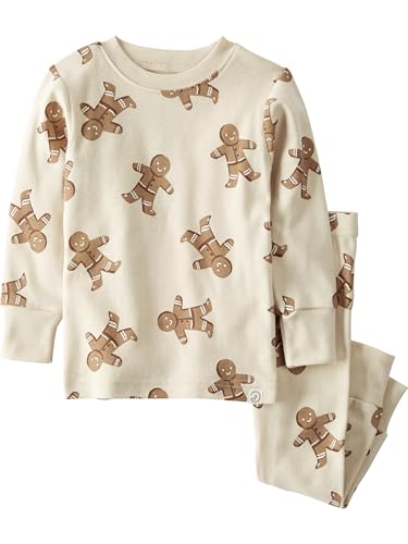 little planet by carter's Baby 2-Piece Pajamas Made with Organic Cotton, Tan Gingerbread, 3T