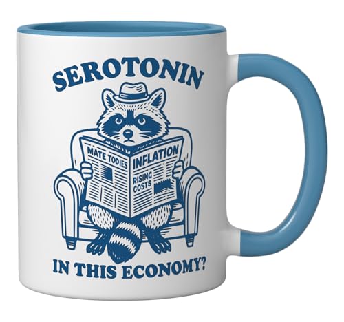 Taza de Cerámica 11 oz Azul y Blanco miniatura 2