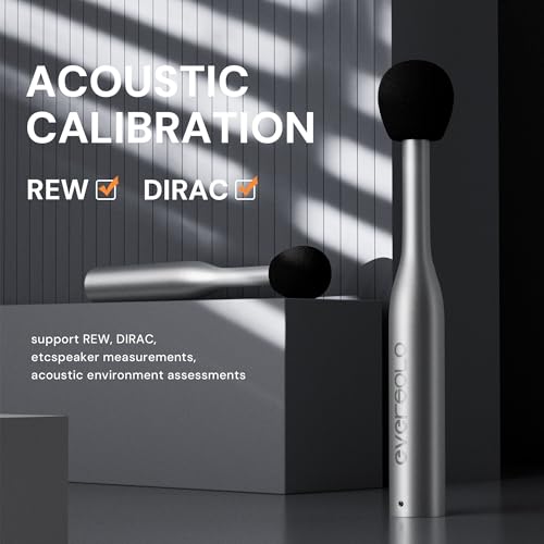 Image of EVERSOLO EM-01 Measurement Microphone,Omnidirectional Calibrated Microphone, for Measurement REW, Dirac&More, Acoustic Calibration, Home Recording, Online Meetings, Live Streaming,