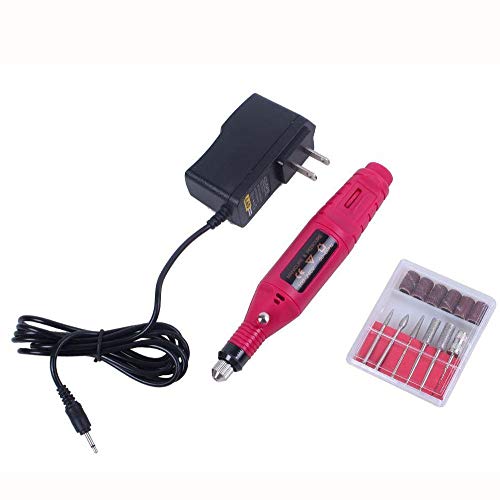 Acrylic Nail Tools(Red), Electric Nail Drill, Professional Portable Electric Nail Kit, Pen Shape Finger Toe Nail Care, Electric Nail Polishing Machine,File Nail Tips Manicure Pedicure Machine set