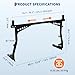 Adjustable Truck Ladder Rack, 1000 lbs Heavy Duty Steel Pickup Bed Rack, 48