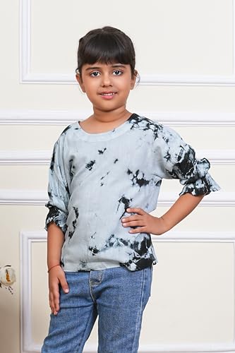 Image of Maaesa Women & Girls Mother Daughter Matching Shirt Combo || Rayon Tie-Dyed Shirt || Full Sleeve || Casual Wear || Family Twinning Outfit