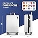 LUGG 20inch Vacay Suitcase ABS Luggage with TSA Indent Lock, Aluminium Trolley Handle, 360° Spinner Wheels, Water-Resistant & Durable Material - Airline Compatible (55 x 23 x 35cm)