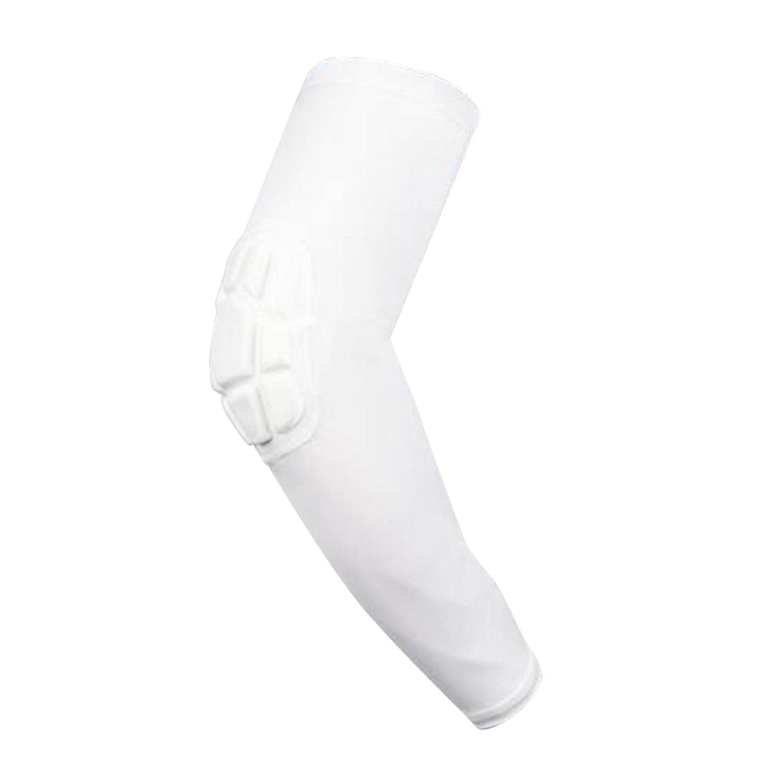 Wovebius Unisex White,L Elbow Support Compression Honeycomb Pad Brace Joint Arm Sleeve Sport White L