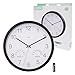 Price comparison product image Hama Santorini Wall Clock, No Ticking, w. Thermo/Hygrometer, Ø 30cm, black