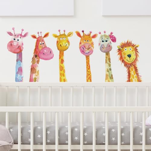 Vinilos Decorativos Achang Giraffe Acuarela para Niños miniatura 3