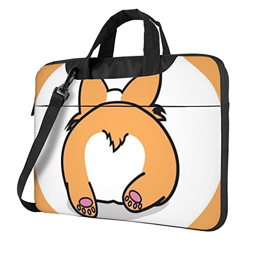 Sacoche ordinateur portable Corgi Butt 13 14 15.6" hydrofuge avec poches de rangement