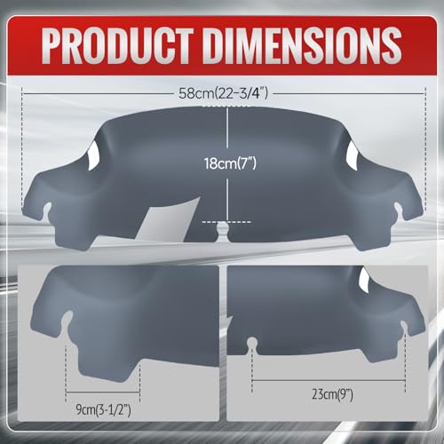 Tvitano Smoke 7" Motorcycle Wave Windshield Windscreen Compatible for 2014-2023 Harley Davidson Touring Street Glide Electra Glide Tri Glide FLHX FLHXU FLHTC FLTR FLTR FLHTK FLHXSE by Tvitano - Used condition - Image 7