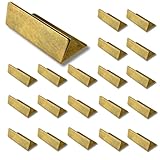 Place Card Holders Gold Brass 20Pcs Wide Size Vintage Finish Table Card Holder Antique Small Table Card Stands Memo Price Tags Reception Party Photo