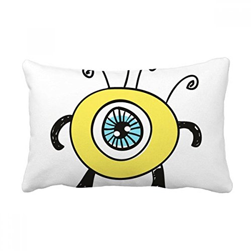 Oreiller lombaire univers imprimé cyclope jaune multicolor pour canapé lit - 2