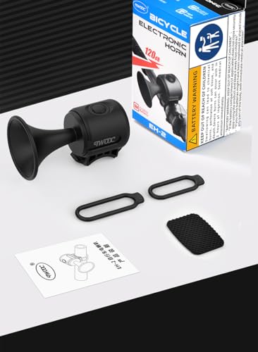 120dB Electric Bicycle Horn Bell, Handlebar-Mounted Bike Horn – Loud Cycling Bell for Adults & Kids – Easy Install, IPX4 Waterproof Bicycle Horn (Red)