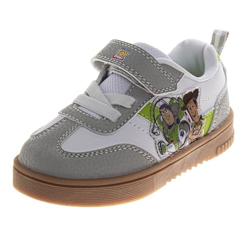 Toy Story Shoes for Boys - Shoe Classic Retro Style Sport Soccer Sneakers - Buzz Lightyear Sheriff Woody/Green (Size 7 Toddler)
