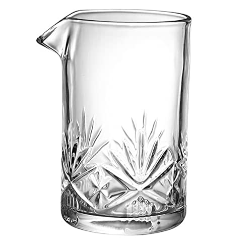 UTHCLO Data [ Bicchiere Da Cocktail Professionale in Vetro Intagliato Da 700 Ml Fondo Spesso Antiscivolo Per Mescolare Cocktail e Bevande Bar